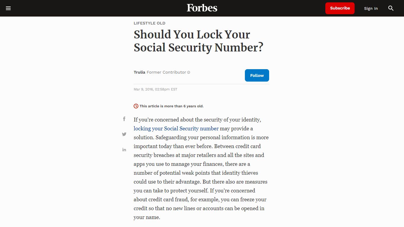 Should You Lock Your Social Security Number? - Forbes